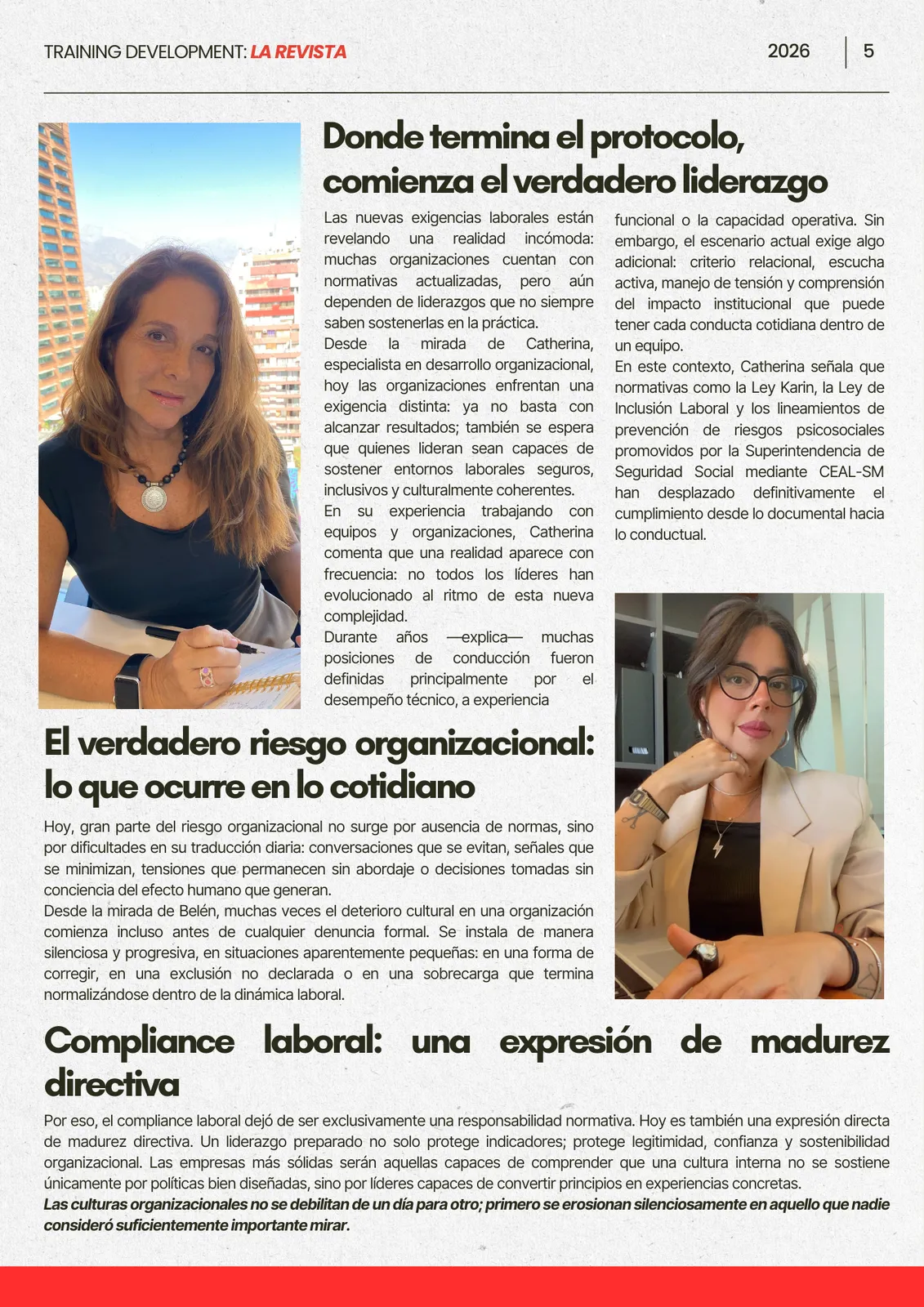 Donde termina el Protocolo y Comienza el verdadero Liderazgo, página 1